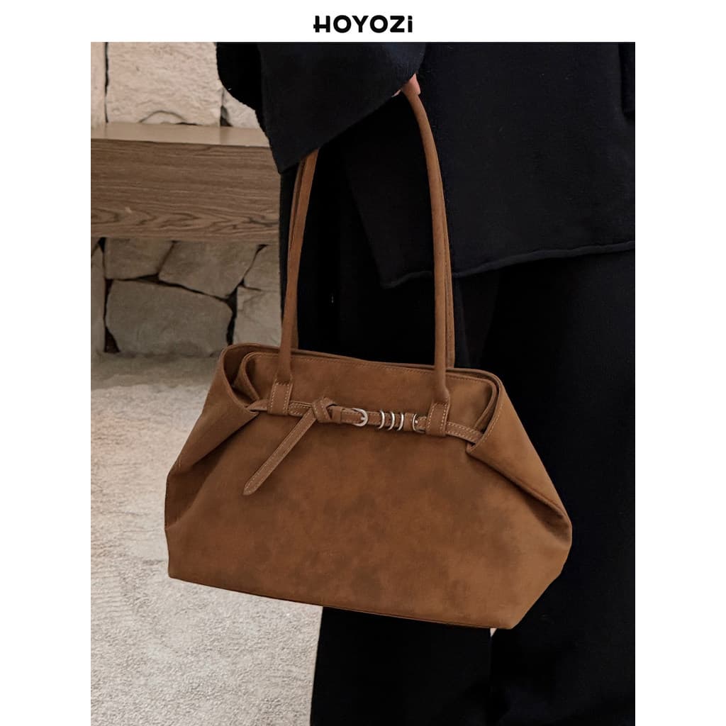 [Bolsa Xiaoyoujia] HOYOZI Winter Tote Commuter Bolsa Feminina 2026 Novo Estilo Bolsa de Ombro