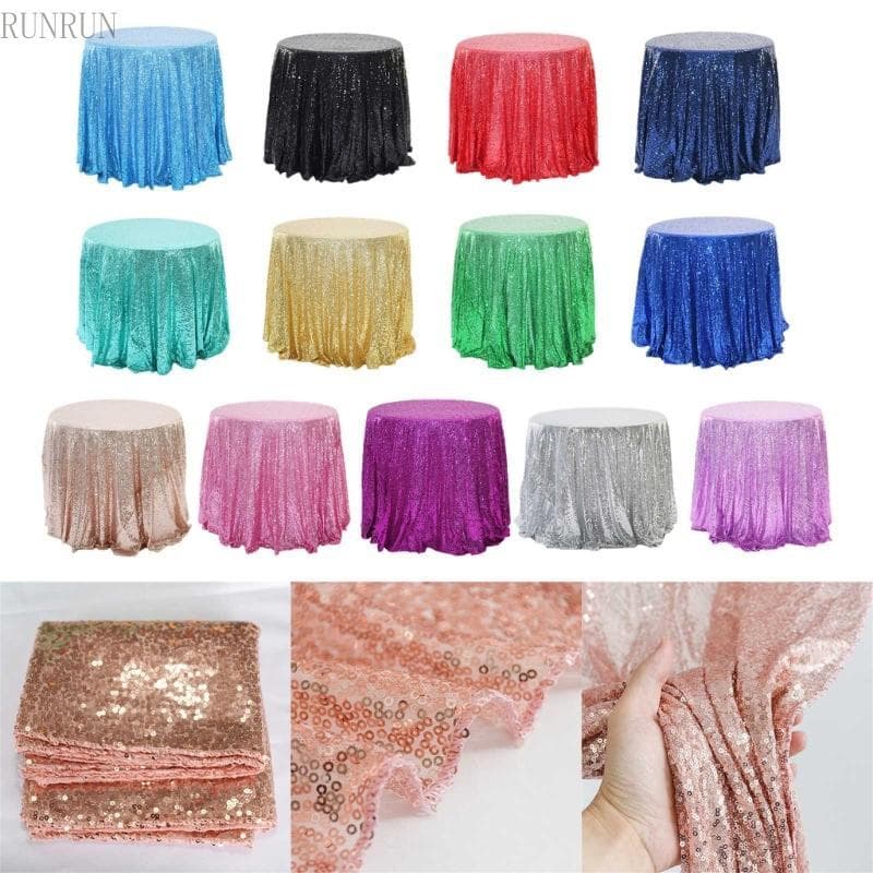 Toalha Mesa Lantejoulas RUNRUN Glitter Tecido