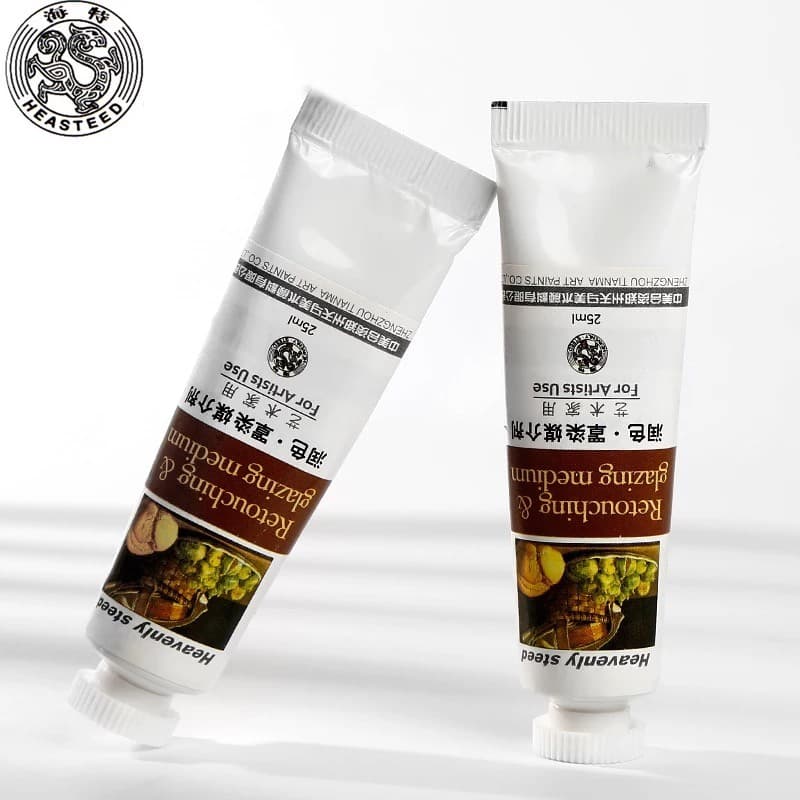 Haite retoque capa tingimento médio 25ml arte estudante profissional tonificação retoque pintura a óleo transparente cap