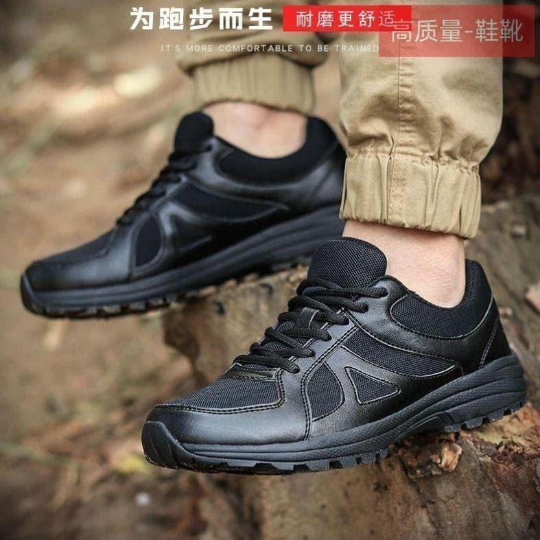Novo estilo sapatos esportivos masculinos preto resistente ao desgaste tênis de corrida verão malha sapatos de borracha