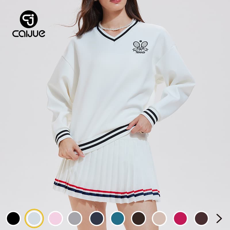 WSX esportes ao ar livre tênis wear terno solto moletom americano ao ar livre saia de golfe Fitness wear terno feminino