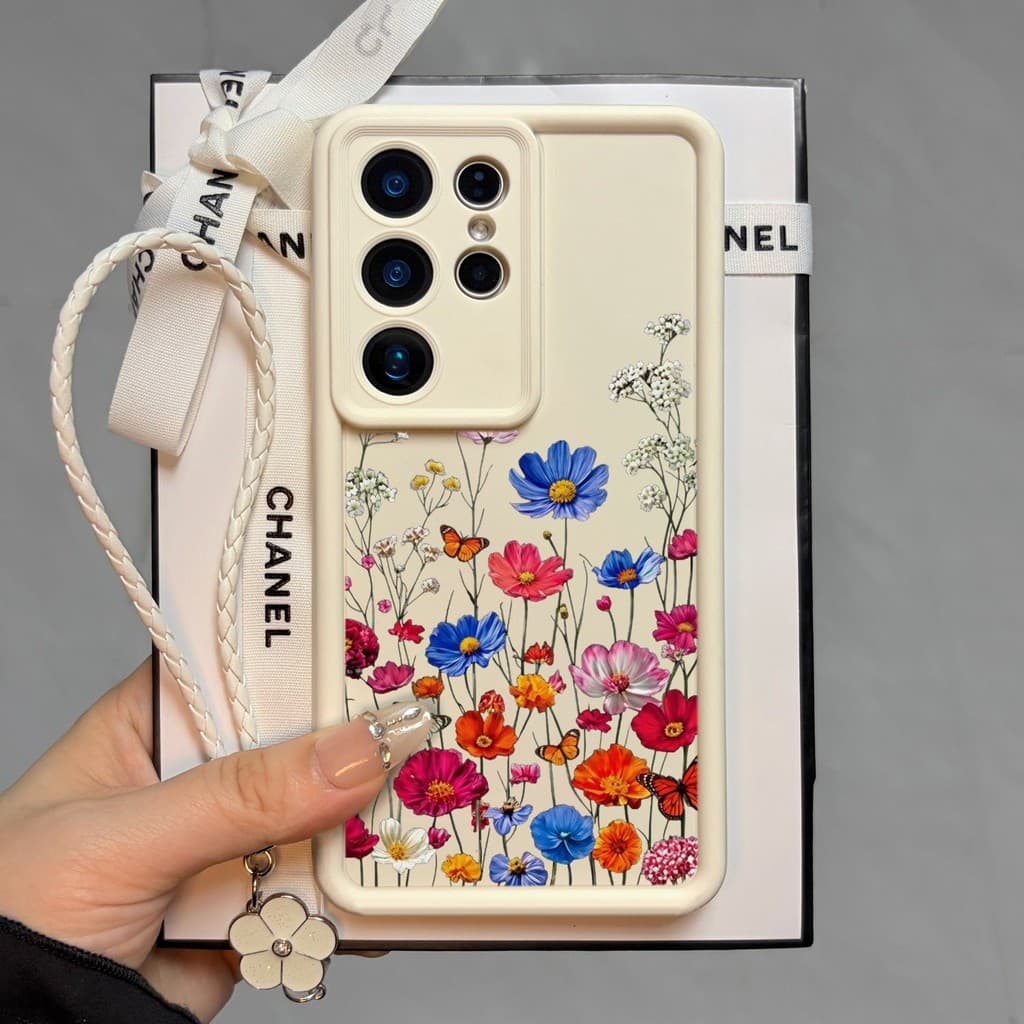 Capinha Samsung S26 Ultra Anti Impacto Feminina com Cordão A56 A36 A26 A55 A35 A25 S25 S24 #207