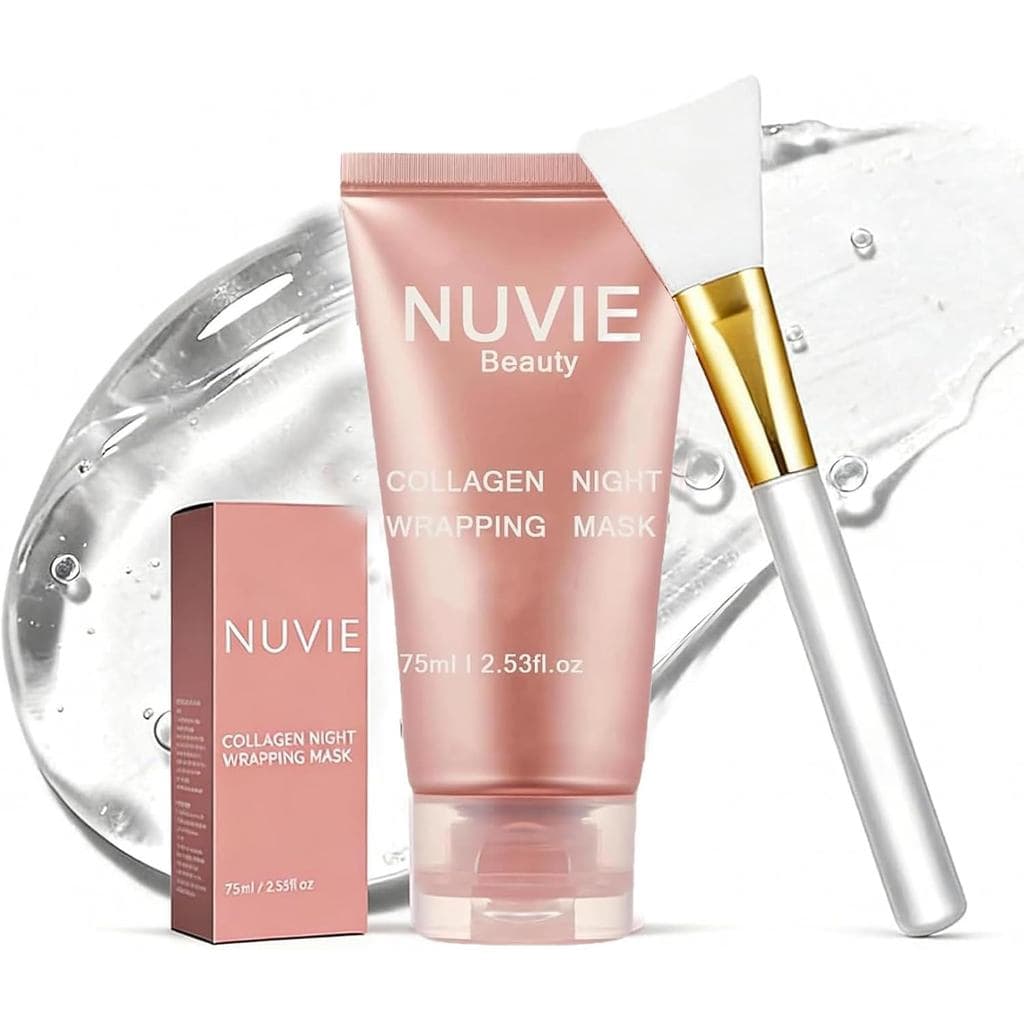 Máscara Noturna de Colágeno Nuvie - Creme Coreano para Dormir que Proporciona uma Pele Mais Firme e Luminosa Instantanea
