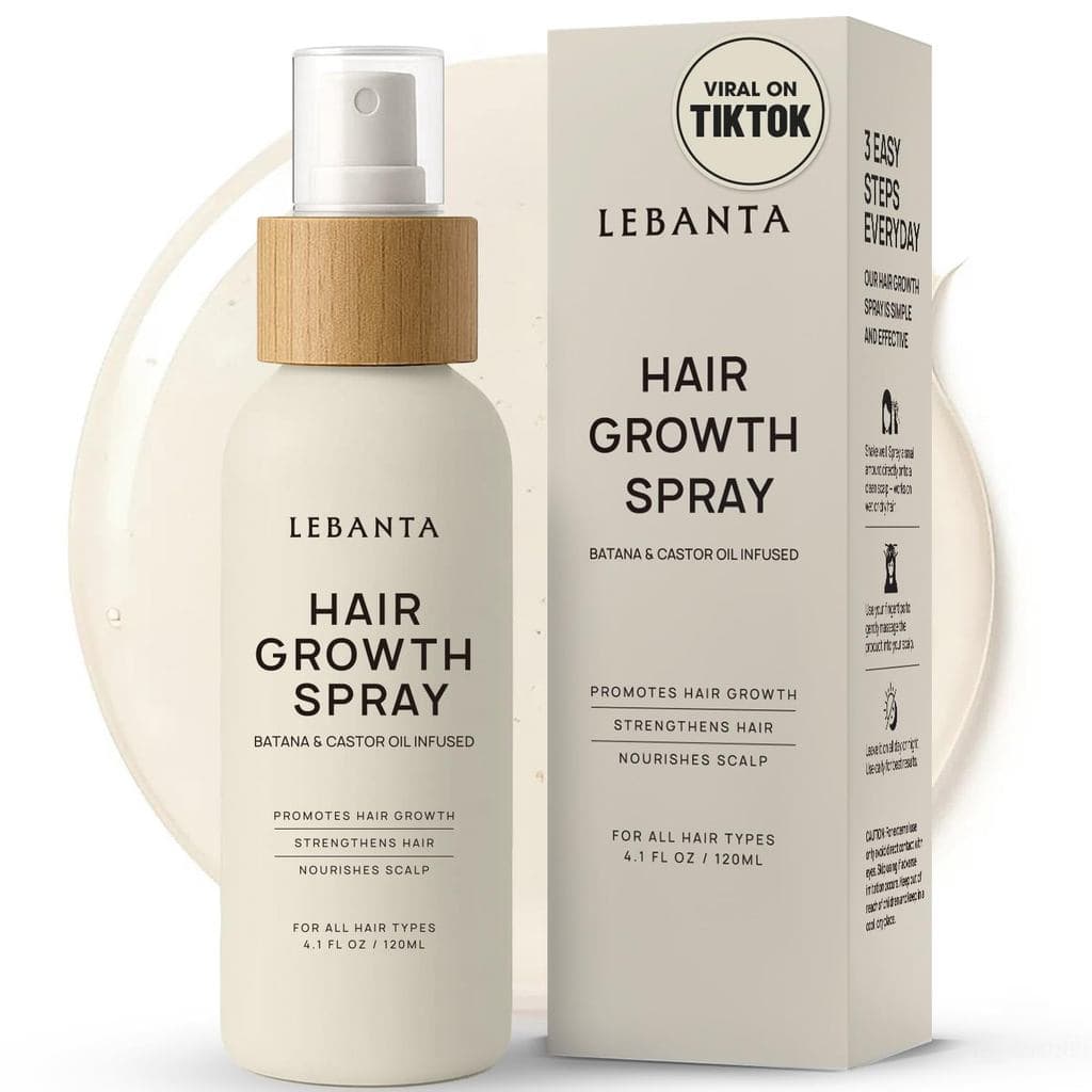 Spray de Óleo Capilar Lebanta - Ingredientes 100% Puros para Cabelos com Aparência Mais Espessa e Forte, Sem Oleosidade