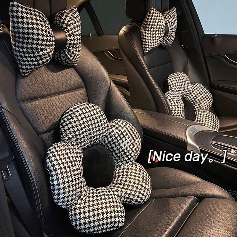Encosto de cabeça do carro apoio lombar pescoço apoio travesseiro almofada Interior do carro assento volta almofada verã
