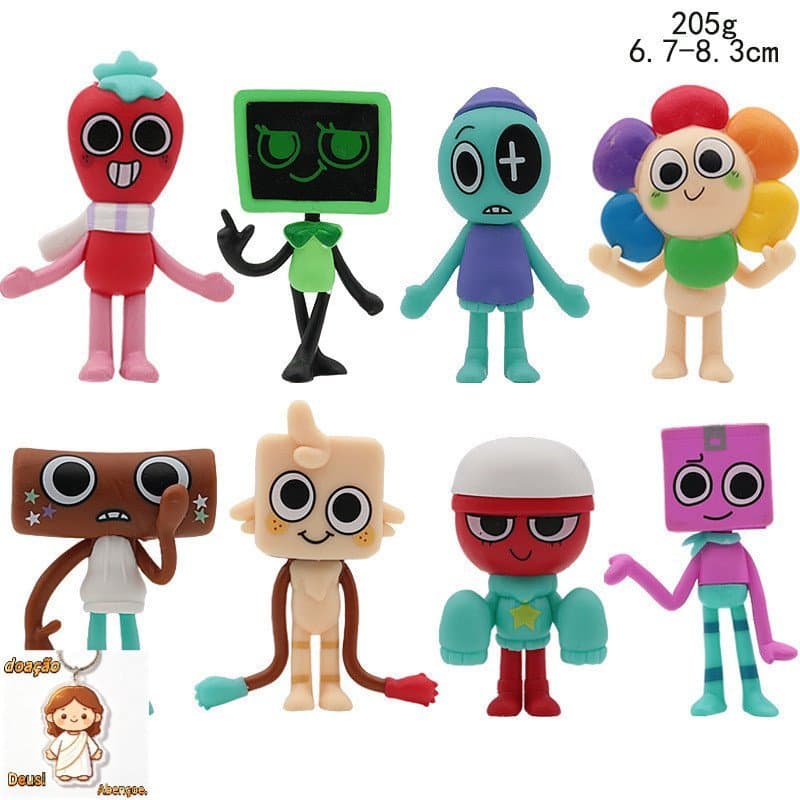 8 peças Dandy's World Figure Boneca Modelo Bolo Assando Decoração opp