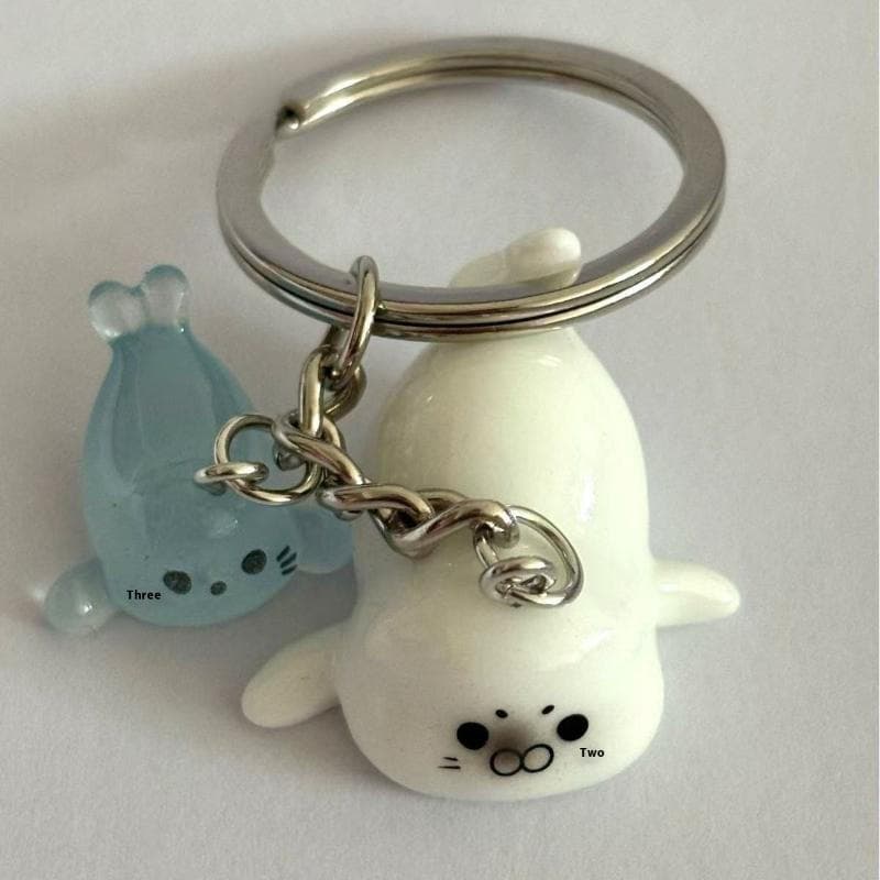 Decorador 1/2/4 Pçs Dos Desenhos Animados 3D Luminoso Leão Marinho Chaveiro Bonito Animal Saco Pingente Decoração Carro