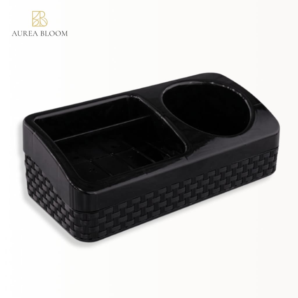 Organizador de Pia para Detergente, Bucha e Sabão | Porta Detergente Textura Rattan Arqplast