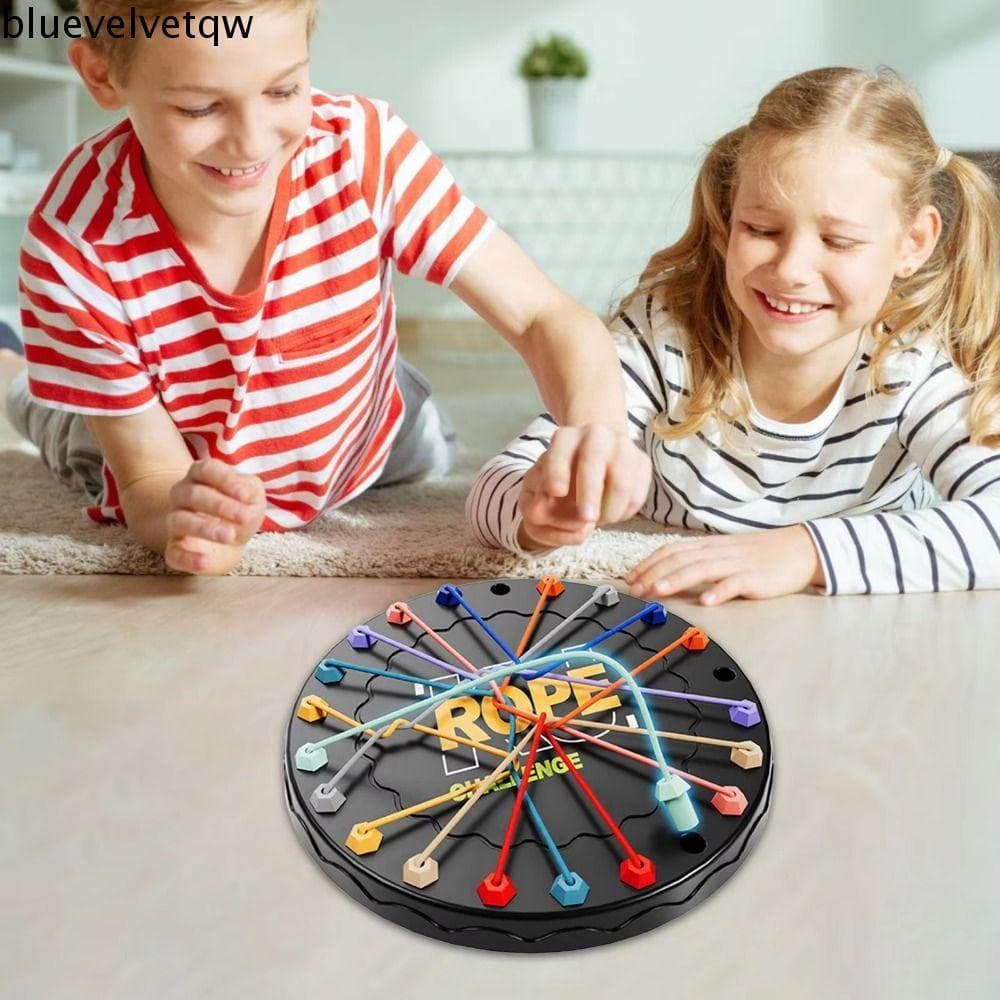 BLUEVELVETQW Montessori Corda Nós Brinquedo , Desafio Cor Pensamento Lógico Criança Jogo , Estratégia Cerebral