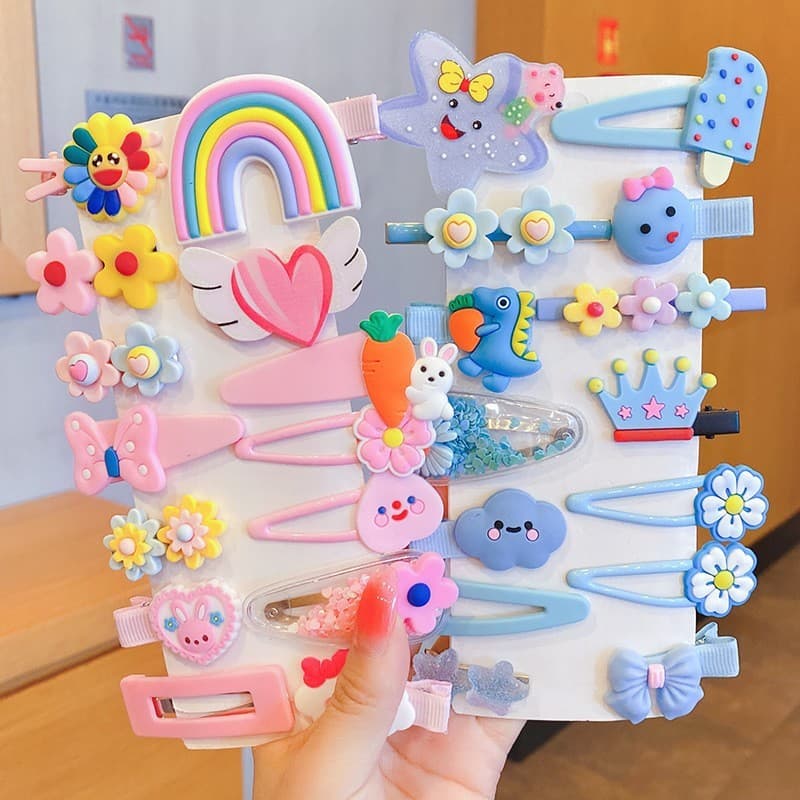 Presilhas de Cabelo de Silicone para Crianças, Presilhas de Cabelo Fofas para Bebês, Acessórios de Cabelo com Flores Arc