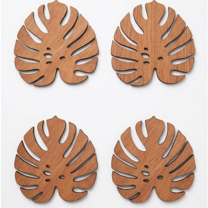 Kit 10 aplique de costela de adão ou porta copos bolacha de MDF cru ideal para artesanato