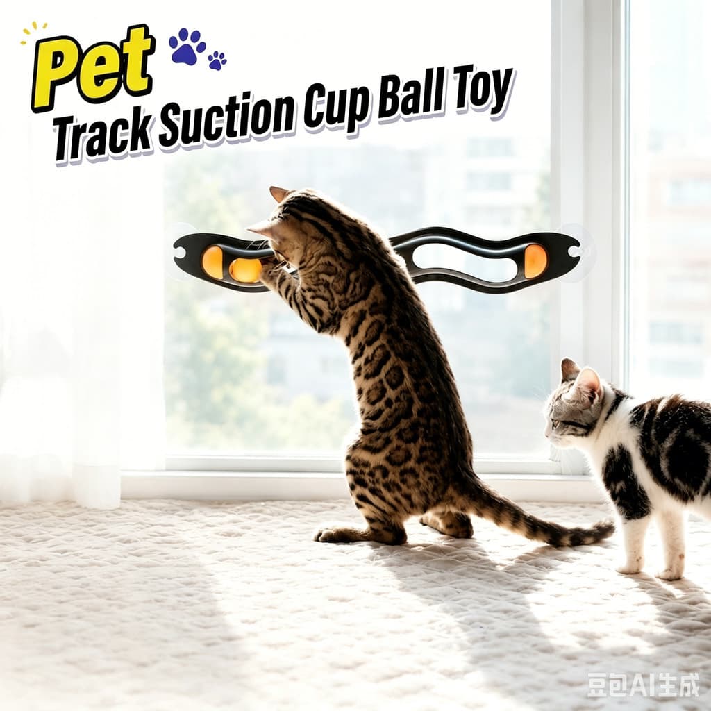Gato Otário Pista Bola Brinquedo Auto-Feliz Onda Forma Pet Peitoril Da Janela Parede Mesa