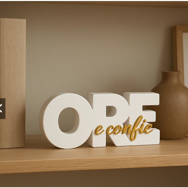 Enfeite Decorativo 3D – Ore e Confie – Decoração Escritório/Quarto