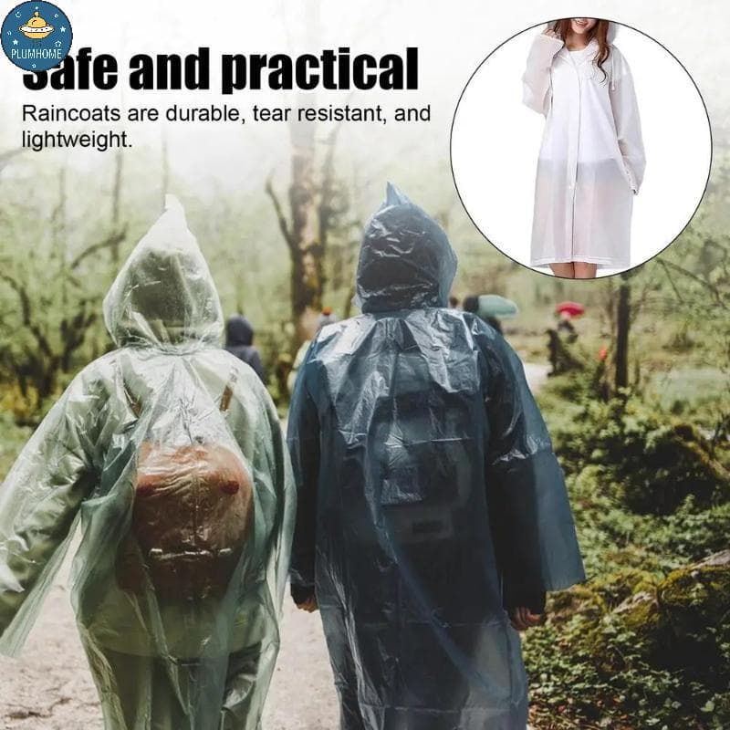 PLUMHOME Capa De Chuva Descartável Tamanho Cartão , 5 Peças , Portátil , À Prova D'água , Poeta , Para Viagens , Caminha