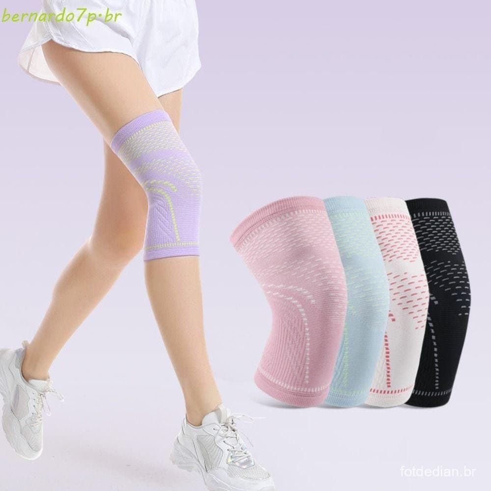 Joelheiras BNARDO Fitness , Mangas De Suporte De Joelho Absorventes De Suor De Nylon De Imitação , Elásticas