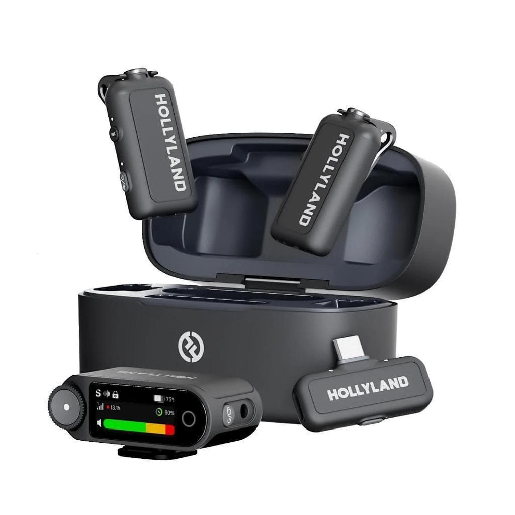 Hollyland Lark Max 2 Microfone Sem Fio 32 Bits com IA, 340m Alcance e Áudio Profissional