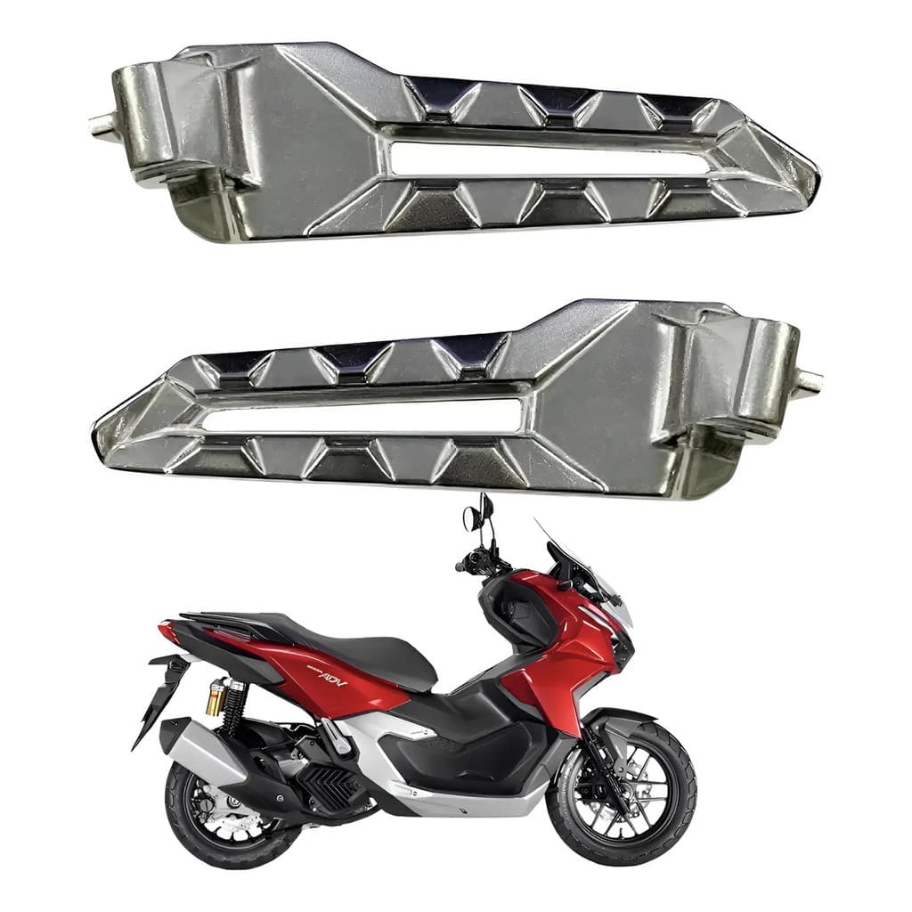 Pedaleira Traseira Honda Adv 150 160  Par Completo Alumínio