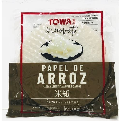 Folha De Arroz Rolinho Tailandês Towa 340g Harumaki Sring Rolls Skin Rice Paper