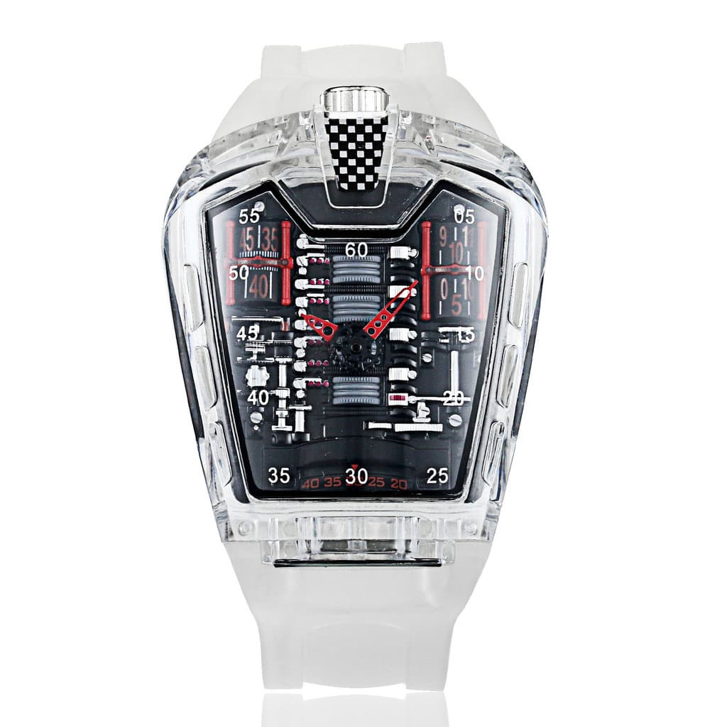 Relógio masculino transparente, moderno e exclusivo da marca Kingston, relógio de quartzo de silicone, relógio esportivo