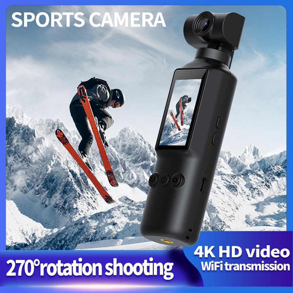 X8 Cross-Border novo estilo 4K HD 1.99 IPS tela grande Anti-vibração câmera de bolso Mini câmera portátil WIFI