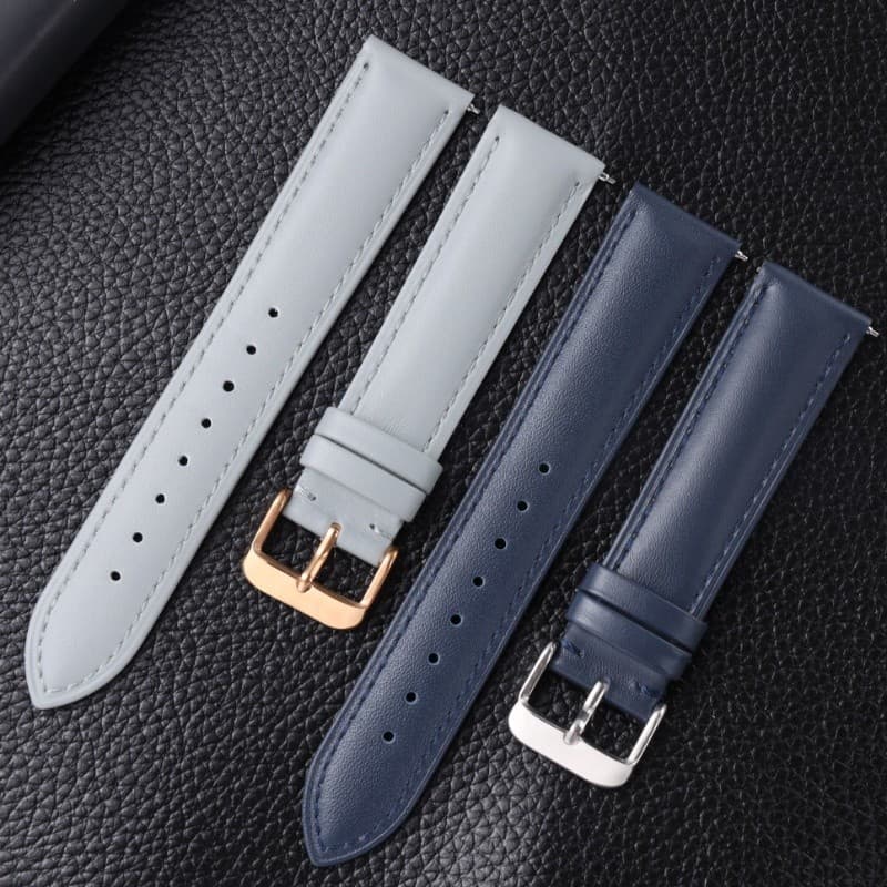 [Alça] Pulseira de couro genuíno Fashion unissex com fivela de pino à prova d'água couro genuíno macio 18, 20, 22 mm