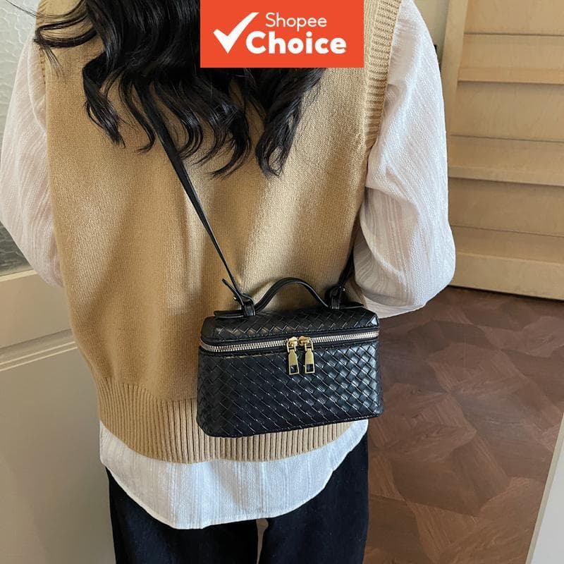 Bolsa tiracolo de mão versátil e elegante, bolsa box de grande capacidade, pequena bolsa quadrada casual retrô