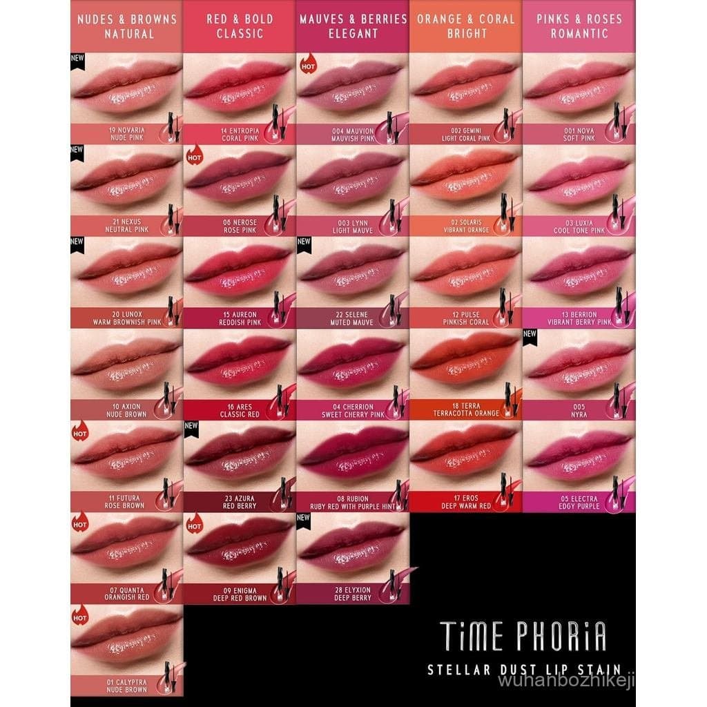 Stellar Dust Lip Stain 001 Nova, Brilho Labial à Prova de Transferência e Manchas, Acabamento Brilhante em Rosa Suave, C