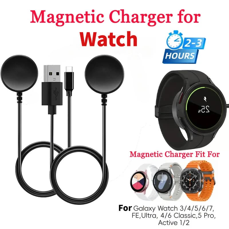 Magnetic Charger for  Galaxy Watch 7 Ultra FE 6 5 Pro Fast Charging For  Watch 4 3 2 1 Universal Charging
