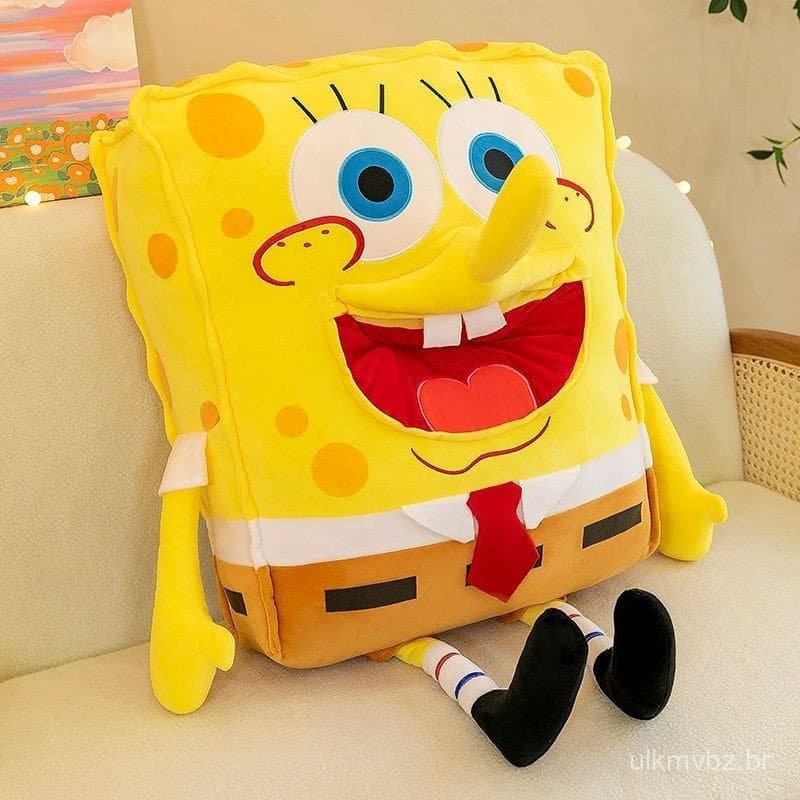 Bob Esponja Travesseiro de Dormir Crianças Meninas Presentes Bonitos Grandes Brinquedos de Pelúcia Tridimensionais Dia d