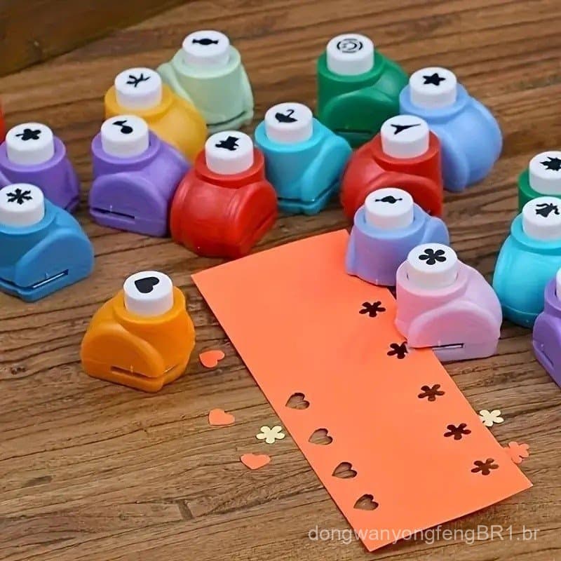 Conjunto de Mini Furadores, 6 Peças de Ferramentas Portáteis para Furar Papel, Furador Suave para Scrapbooking DIY, Deco