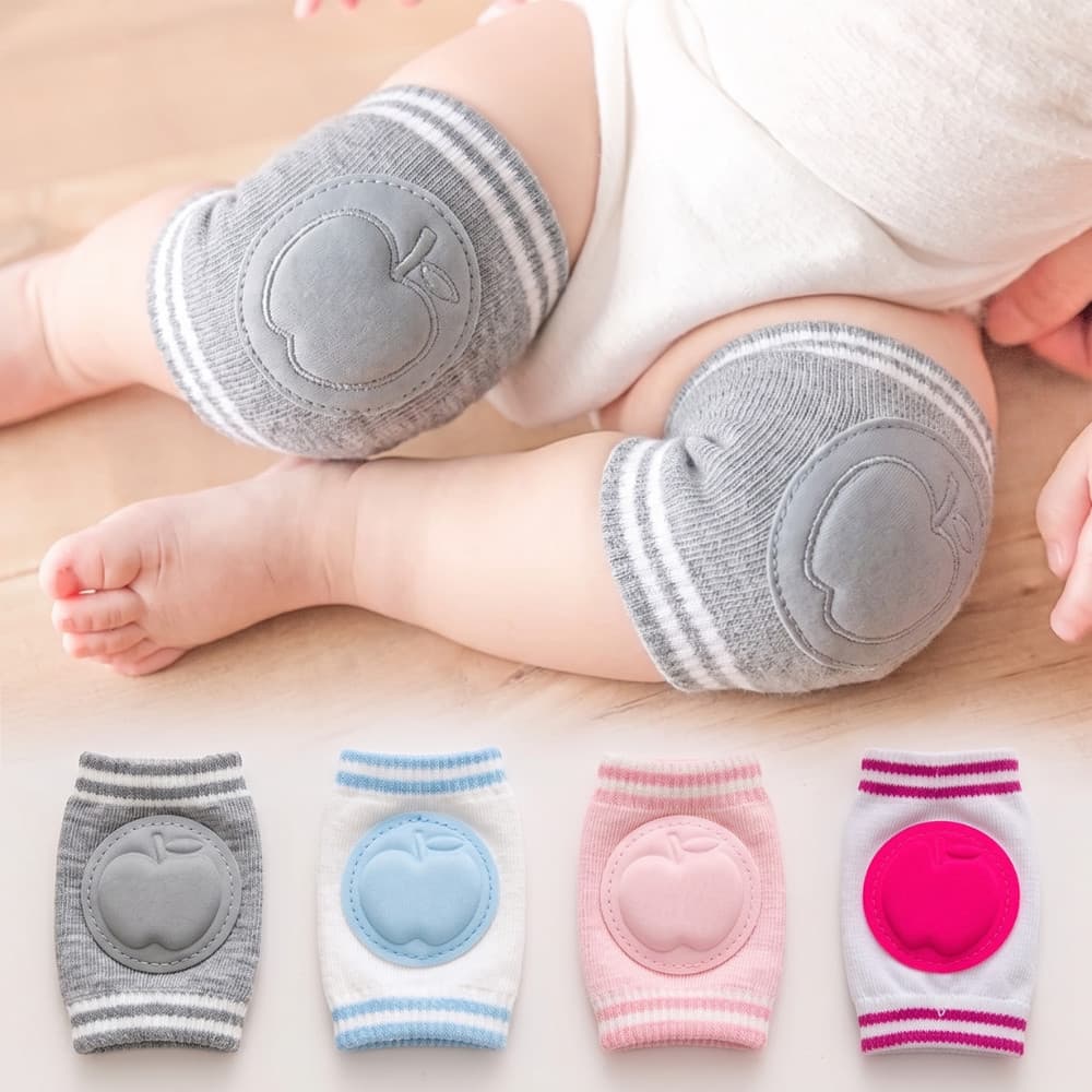 Kit com 3 pares Joelheiras Infantis Proteção Contra Quedas Das Pernas Dos Cotovelos 0-3 Anos