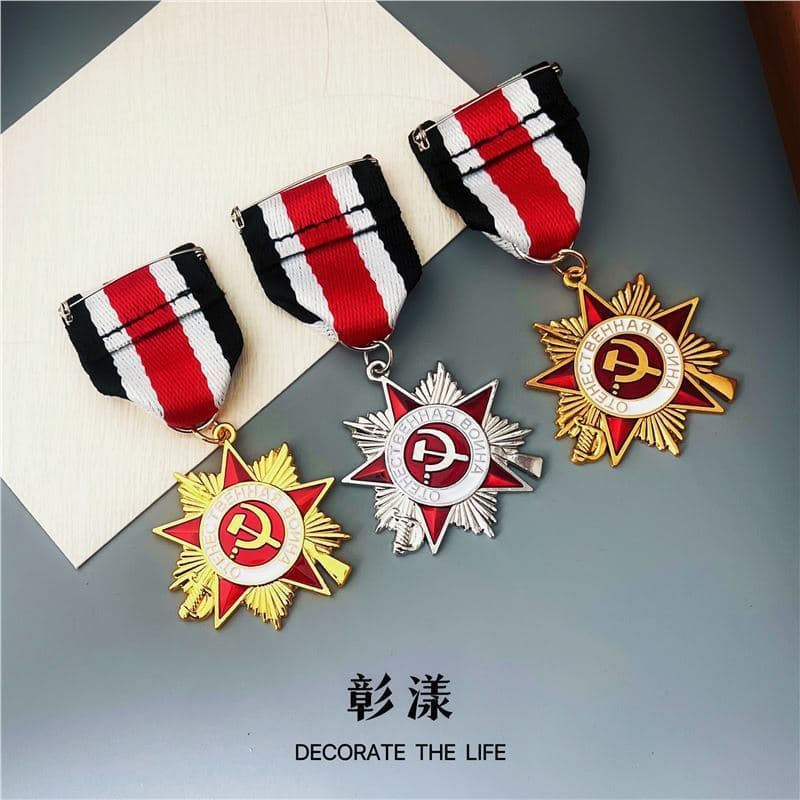 Réplica do distintivo soviético, distintivo metálico soviético, medalha de honra patriótica heroica, broche de foice e m