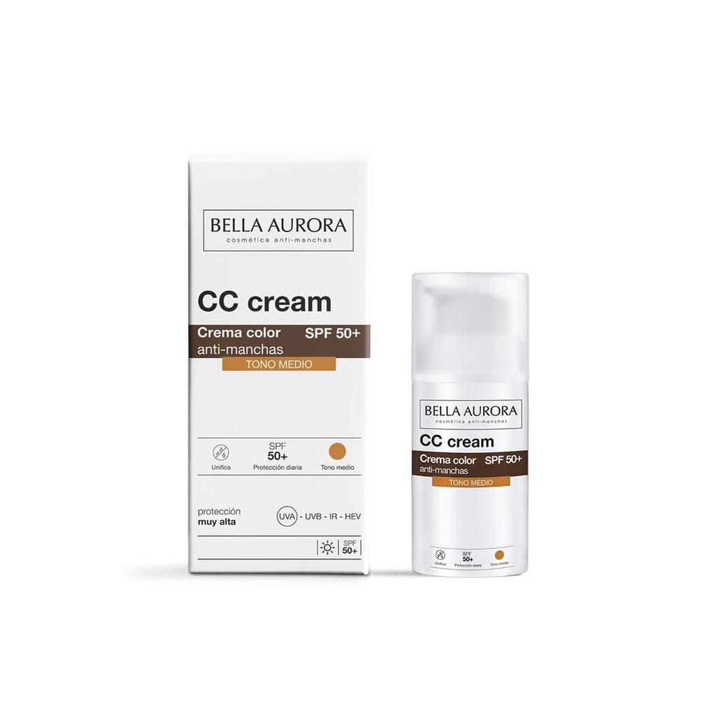 Bella Aurora Cc Cream Tonalidade Média SPF50 Plus, 30 ml