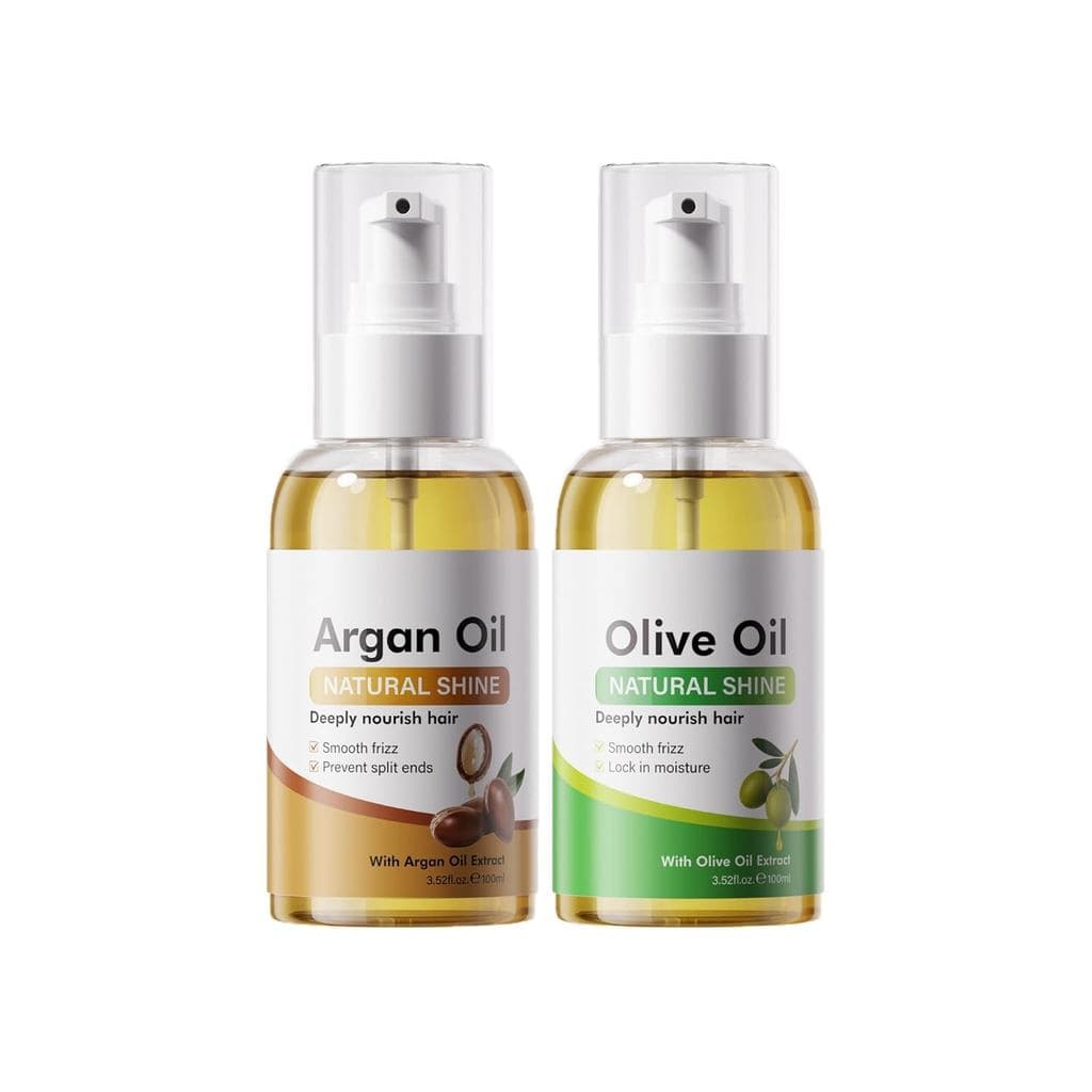 Conjunto de Óleo Capilar Grospe de Azeite e Óleo de Argan para Cabelos Danificados – Tratamento Condicionador Profundo 2