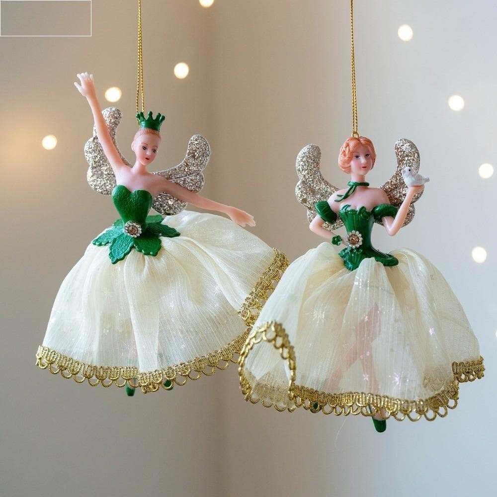 SOLDOI Pingente De Balé De Natal , Tema De Dança Artesanal , Ornamento Pendurado De Princesa , Saia De Gaze
