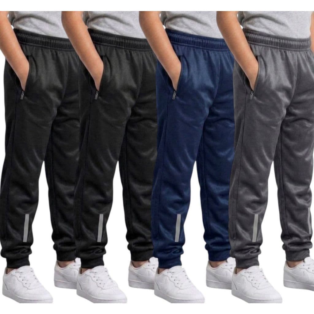 Kit 4 Calças Infantil Inverno Escola Jogger Flanelada Infanto Juvenil