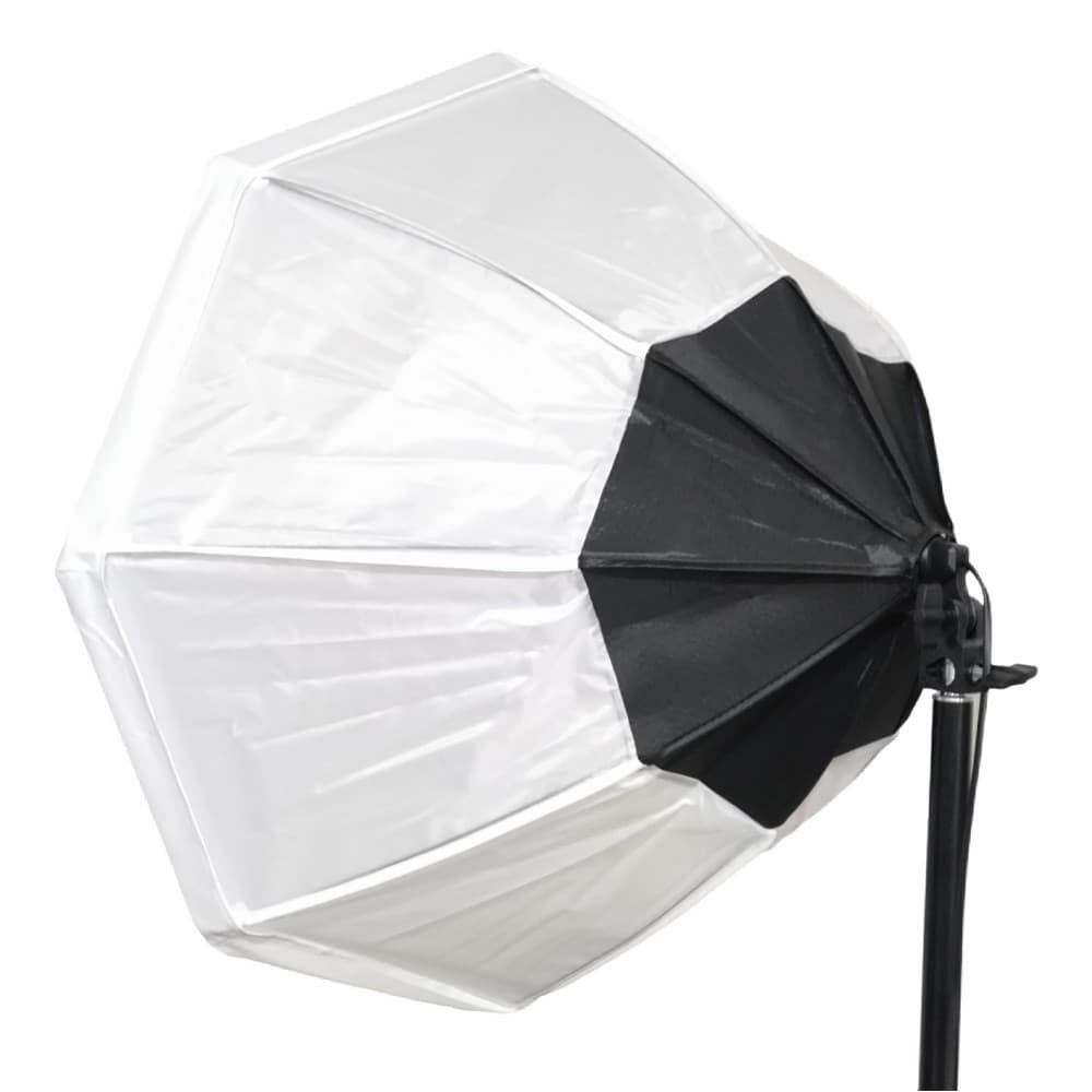 Softbox Difusor Octabox Translúcido Branco C/ Bocal de Lâmpada E27 Luz Suave Fotografia Estúdio Streaming You Tube
