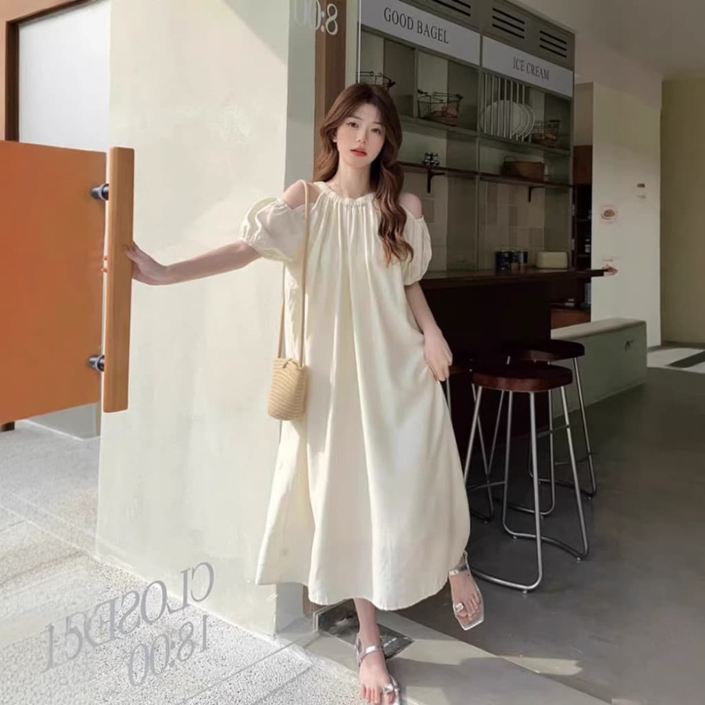 Versão coreana solta sem alças temperamento vestido verão Plus Size roupas femininas gordura MM capa barriga francês doc