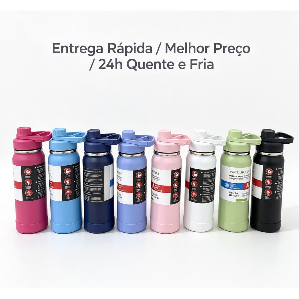 Garrafa Térmica 800ml Isolada a Vácuo, Copo InoxcomAlça PortátilConserva Calor e Frio para Uso Diário,PasseioseTrabalho