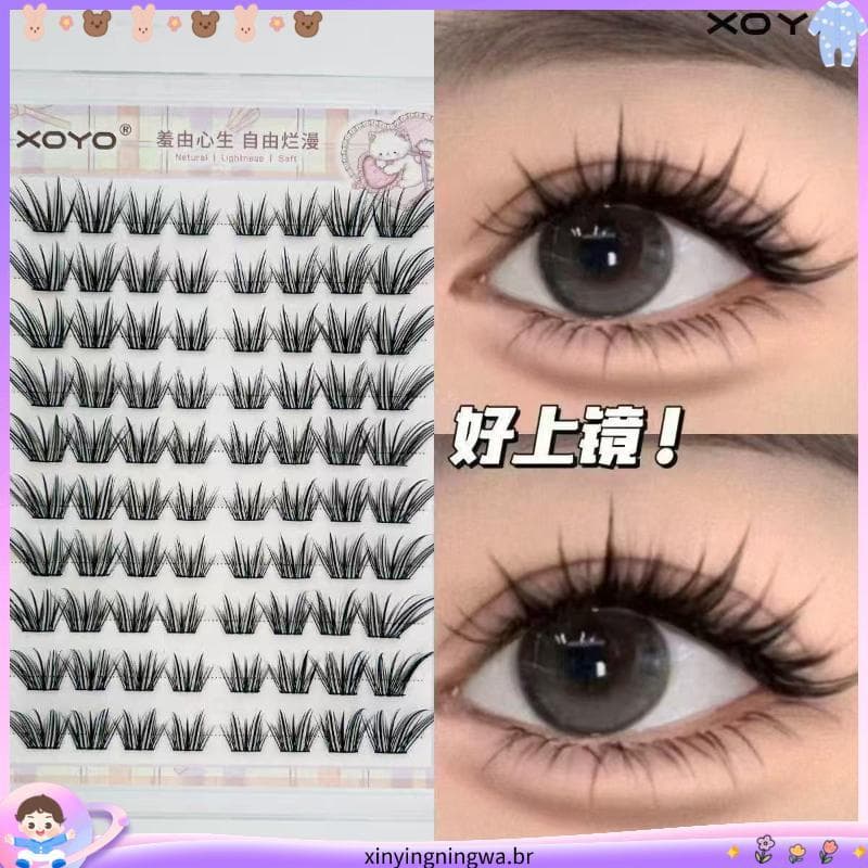 XOYO Cat Series Fox Series Dois em um sem cola Muppet Cat Cílios superiores Novo estilo Enxerto Natural Feel Light Fox S