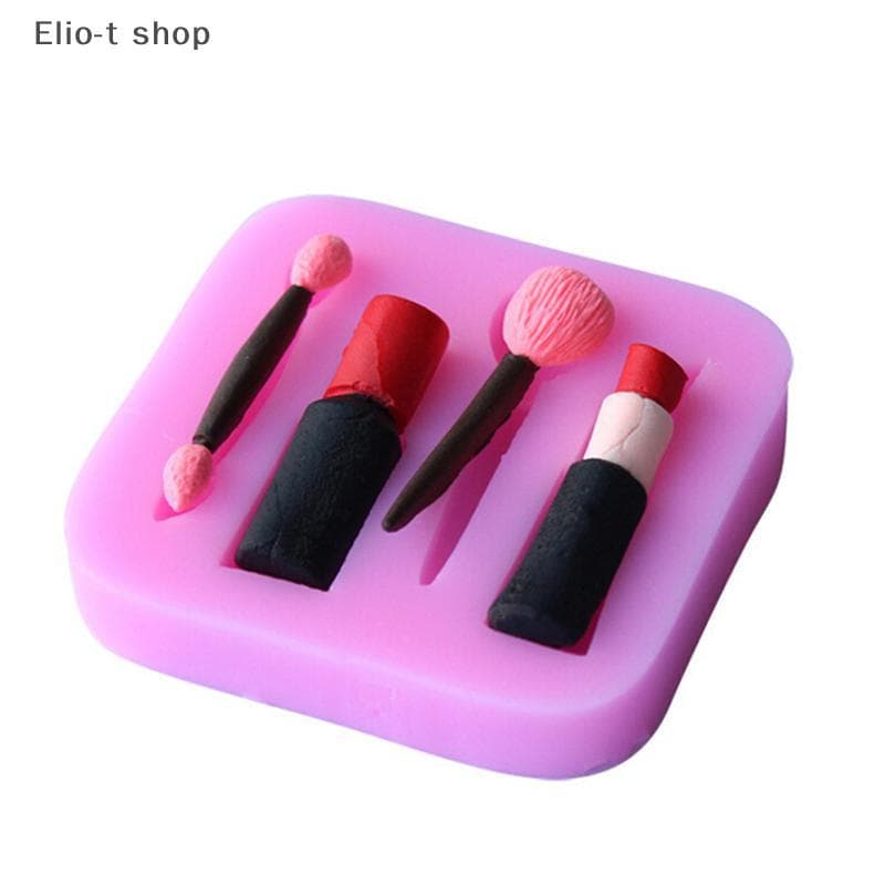 Elio-t Fation DIY 3D Decoração De Bolo Lipsti Forma Fondant De Açúcar Silicone Ferramentas De Arte De Molde COD