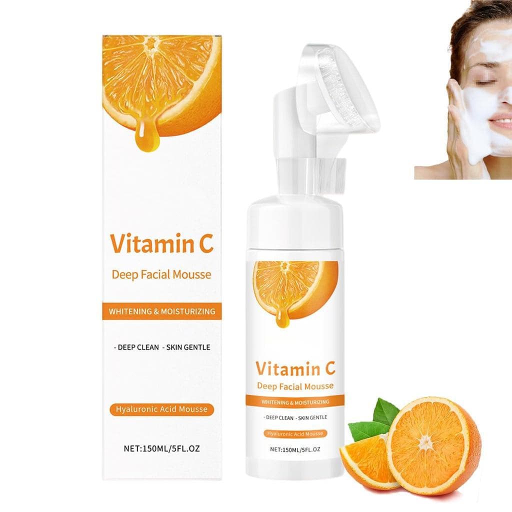Mousse de limpeza facial, limpador facial com cabeça de escova macia, limpador facial espumante, adequado para limpeza p