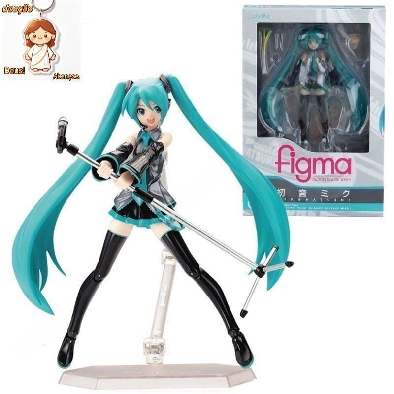Figma 014 Hatsune Miku Figura de Ação que Muda de Rosto Brinquedo Boneca Modelo IELN