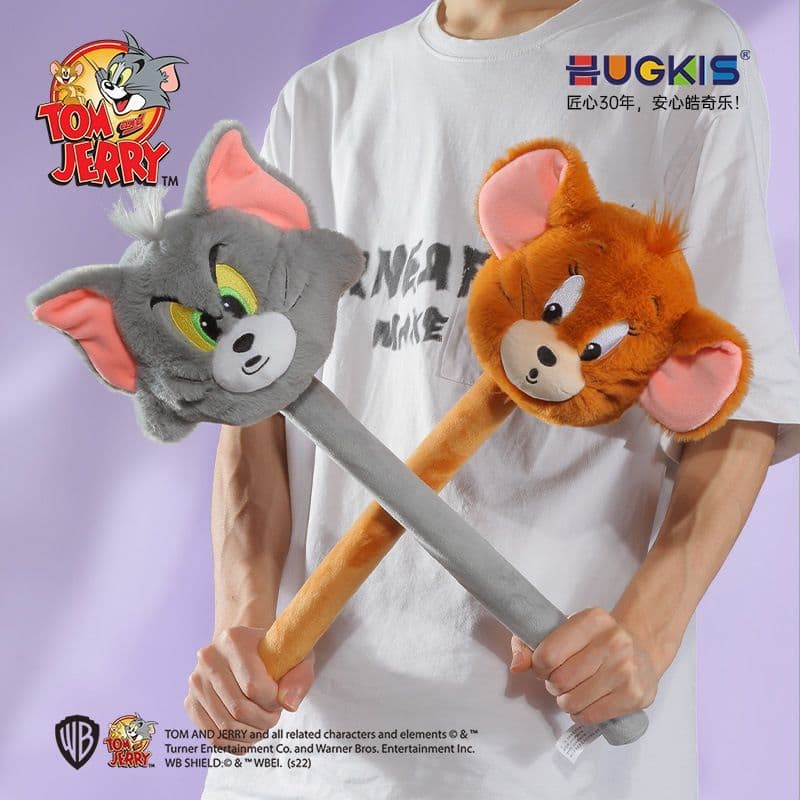 Boneco Tom e Jerry, Bastão de Massagem Criativo Thomas, Bastão de Agitar Jerry, Brinquedo Antiestresse Infantil, Present