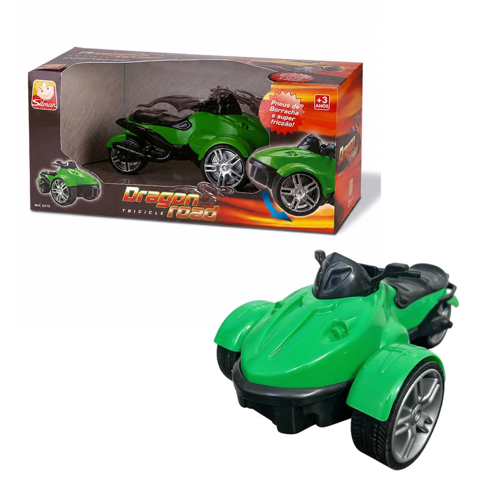 Triciclo Dragon Road com Fricção - Brinquedos Infantil