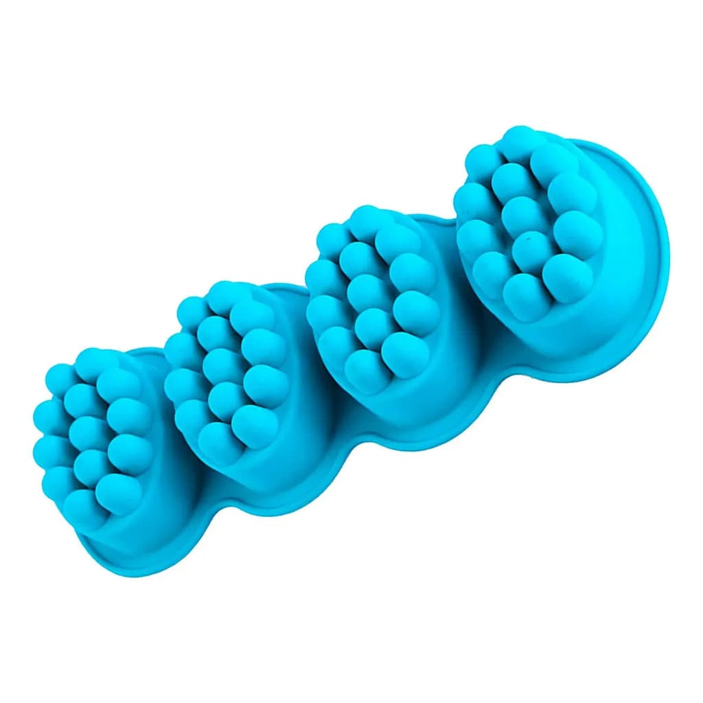 Forma Silicone Sabonete Artesanal Molde Sabonete Massageador Cor Azul