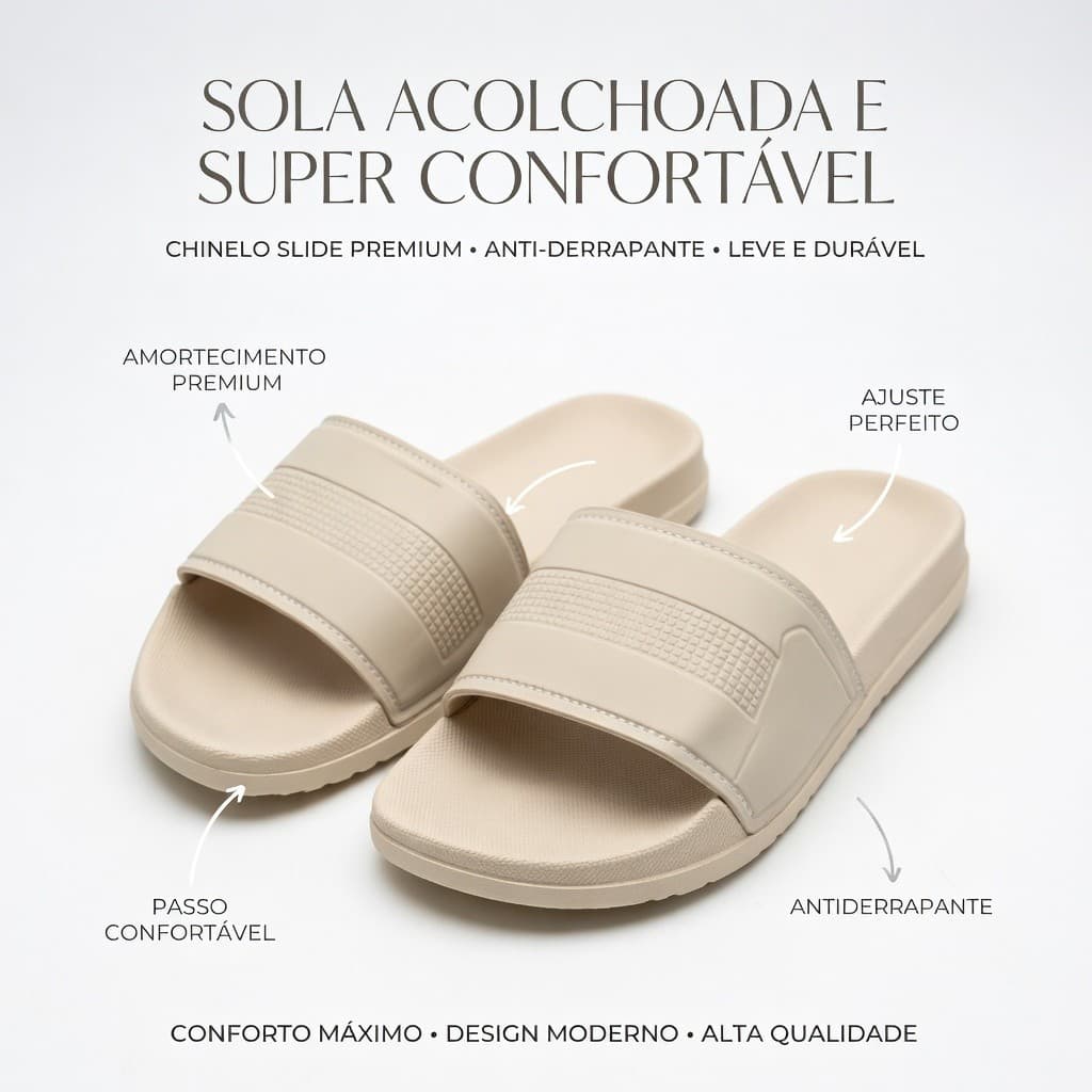 Chinelo slide premium masculino Casual Versátil leve confortável macio envio full