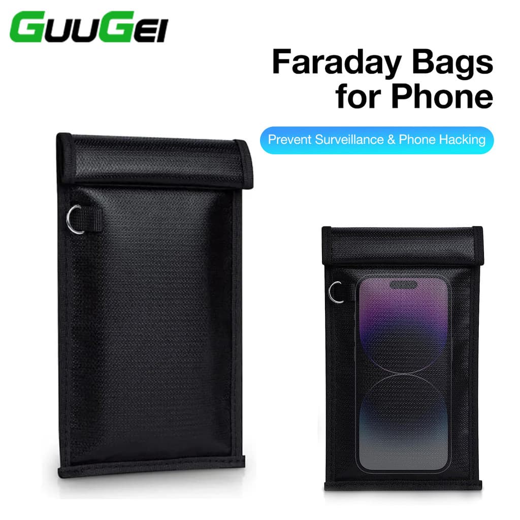 Guugei Bolsa De Blindagem De Sinal De Telefone , Bloqueadora Chave De Carro Bloqueio RFID NFC Antifurto