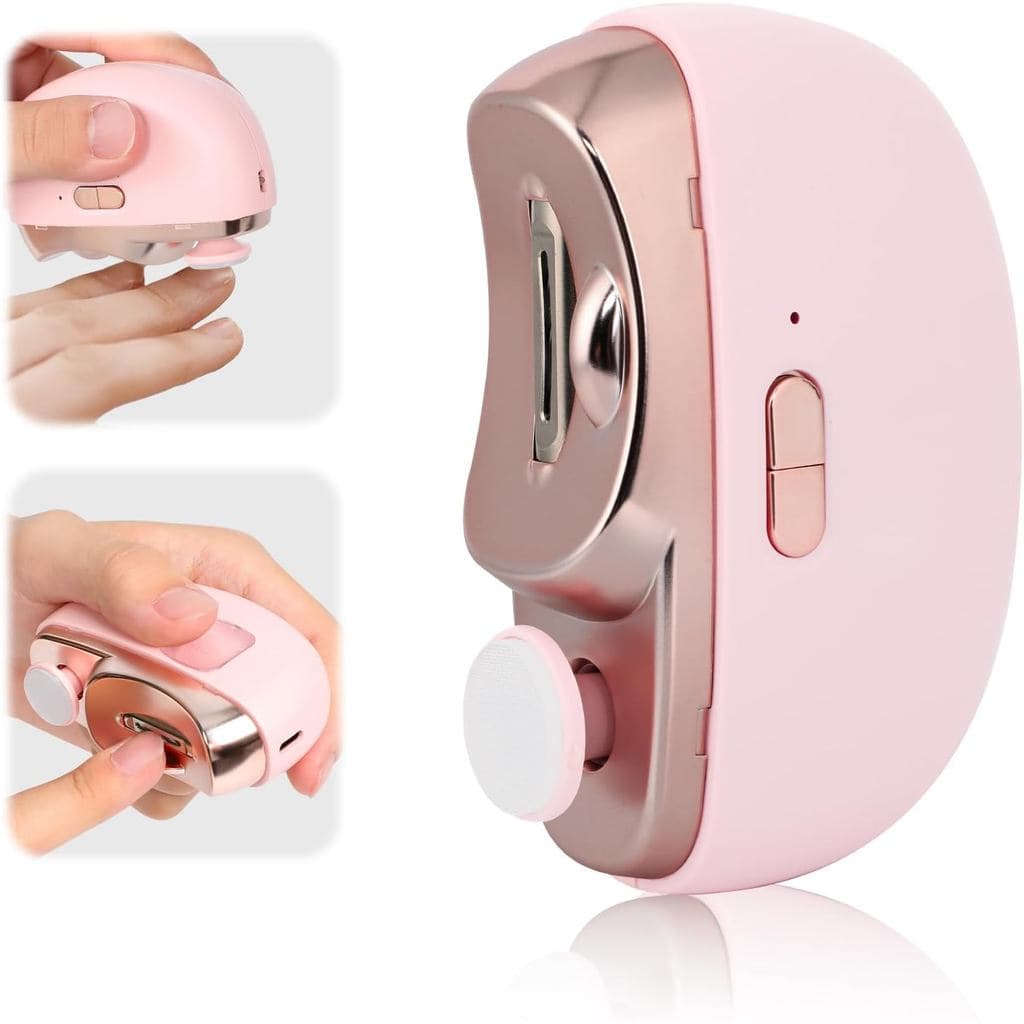 Cortador de Unhas Elétrico, Lixa de Elétrica, Aparador de Unhas Automático 3 em 1 com Polimento, Lixador de Unhas