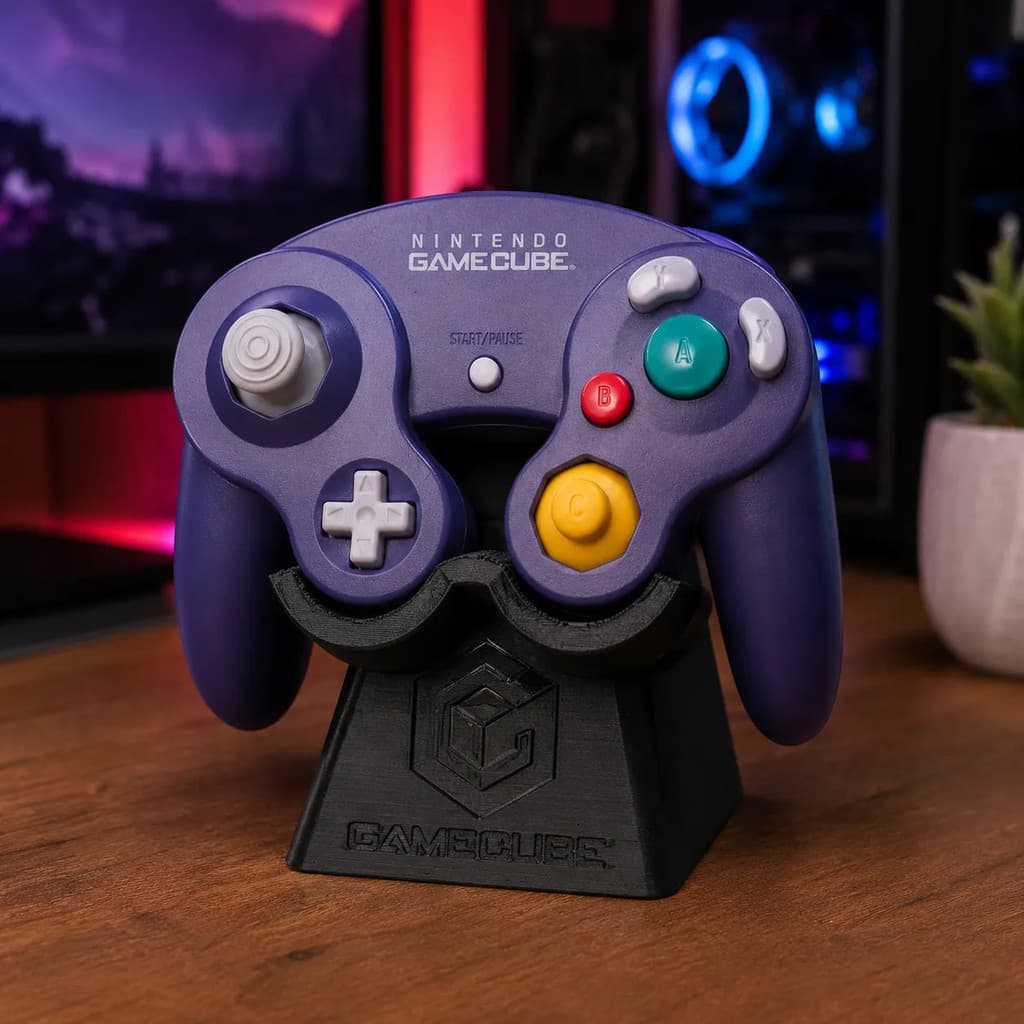 Suporte Para Controle Gamecube Stand Expositor Impressão 3d